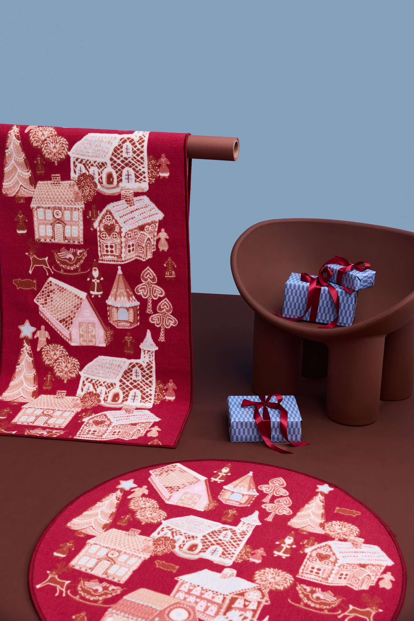 108963-4700_1; 108962-4700_1; Vallila Piparikylä-käytävämatto Punainen / 80x150 cm 