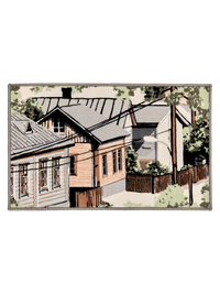 109077-7100; Vallila Naapurusto-kynnysmatto Mintunvihreä / 50x80 cm 