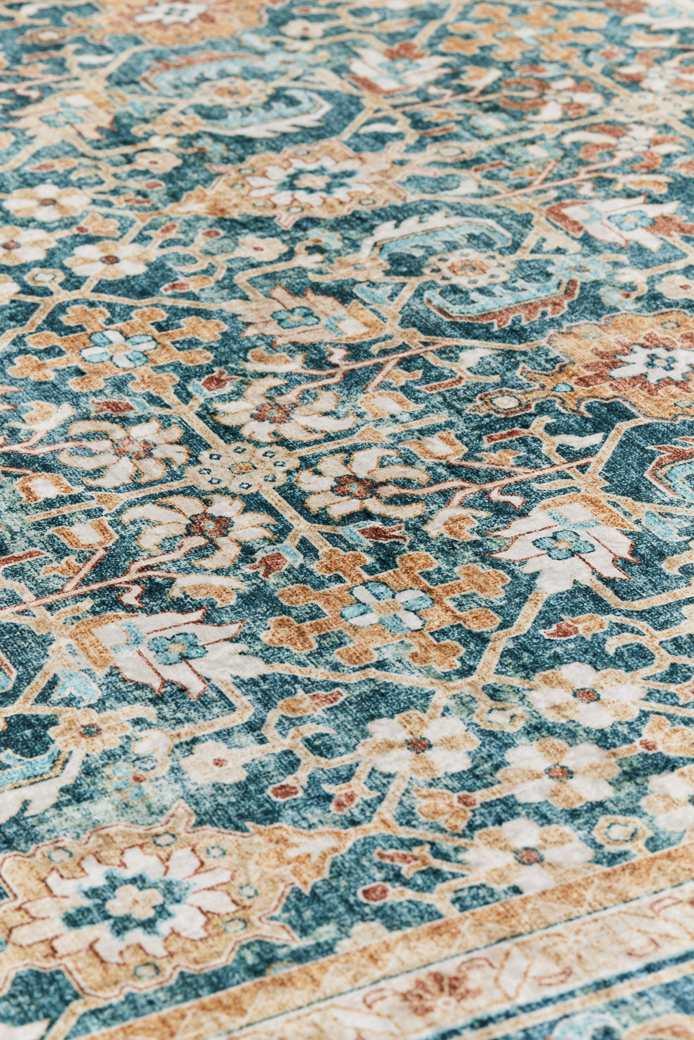 108336-7464_1; Vallila Jalokivi-matto Turkoosi / 200x300 cm 