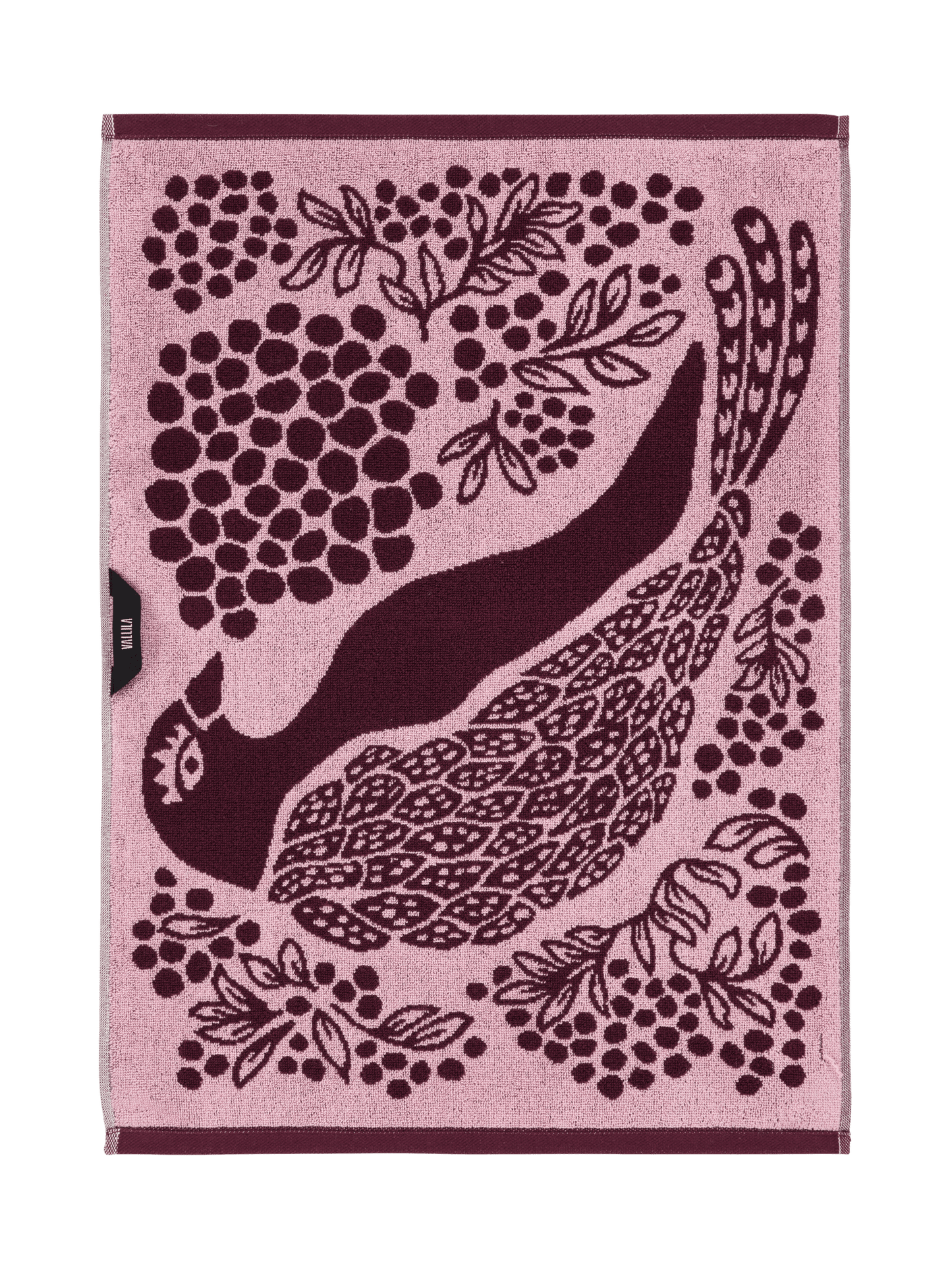 109000-4900_2; Vallila Viserrys-pyyhe Viininpunainen / 50x70 cm 