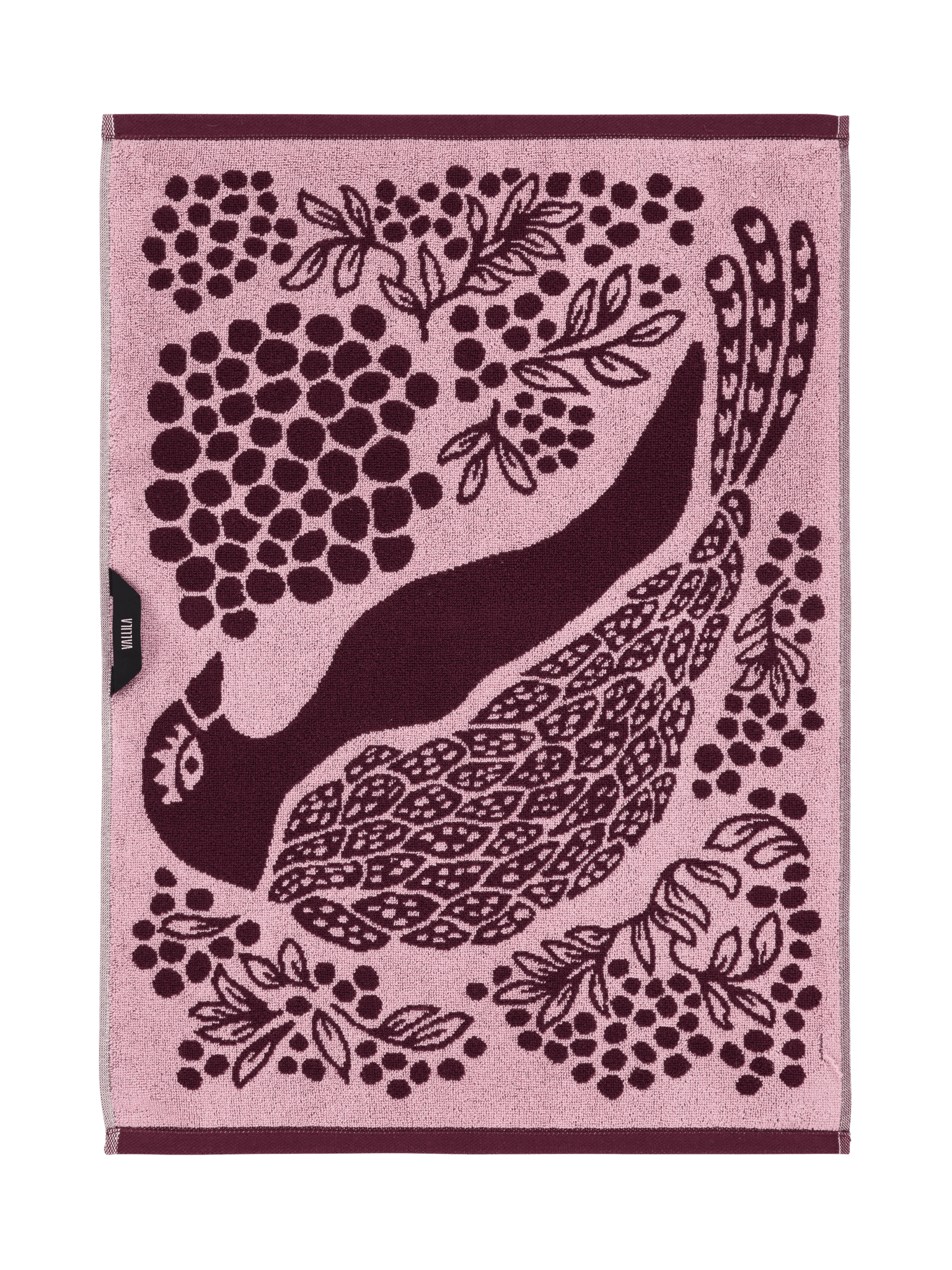 109000-4900_2; Vallila Viserrys-pyyhe Viininpunainen / 50x70 cm 