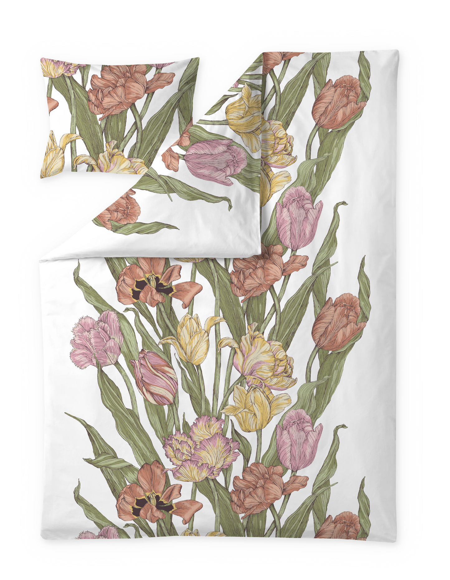 109038-7040; Vallila Kukoistus-satiinipussilakanasetti Pastelli / 150x210 cm 