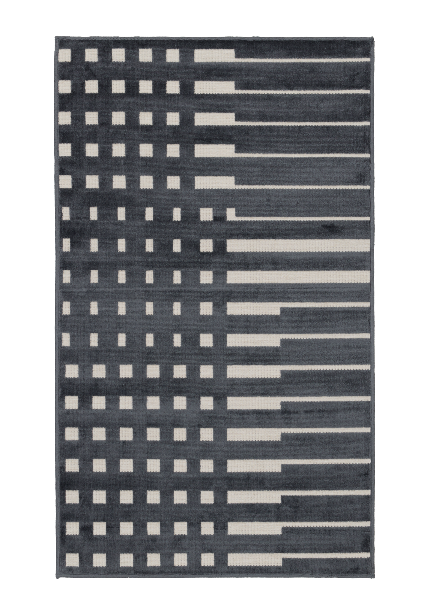 109420-9700; Vallila Ristikko-käytävämatto Antrasiitti / 68x110 cm 