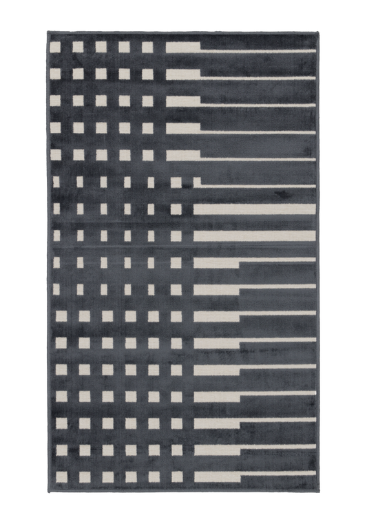 109420-9700; Vallila Ristikko-käytävämatto Antrasiitti / 68x110 cm 