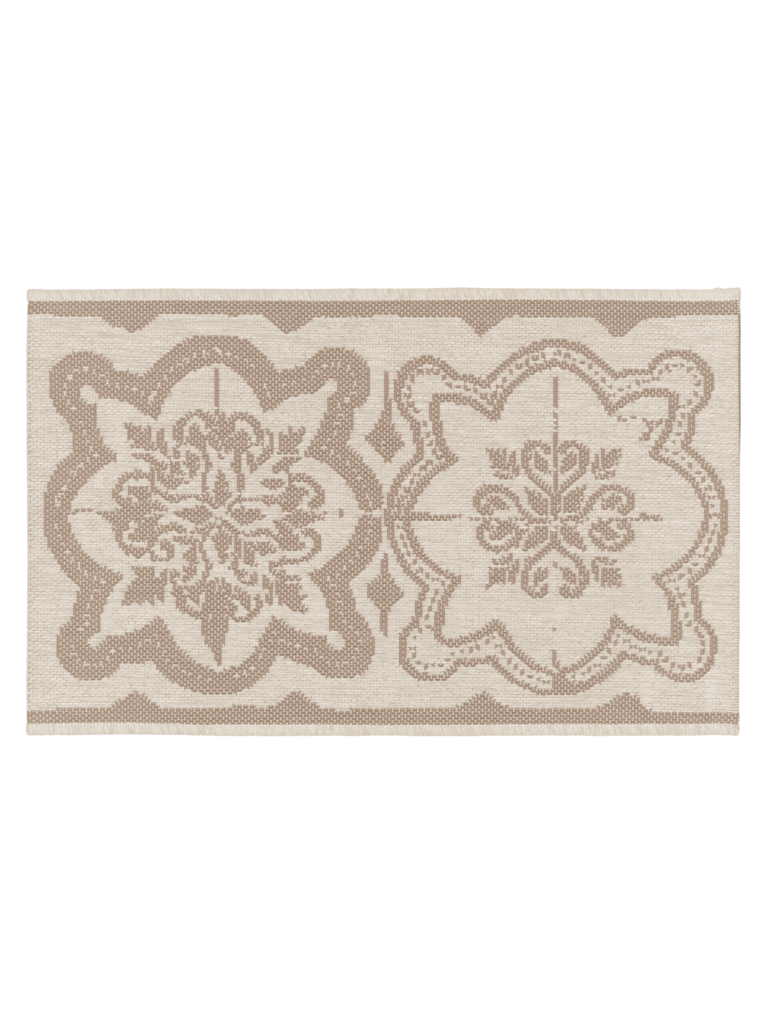 108713-1002; Vallila Kujakatti-kynnysmatto Beige-valkoinen / 50x80 cm 