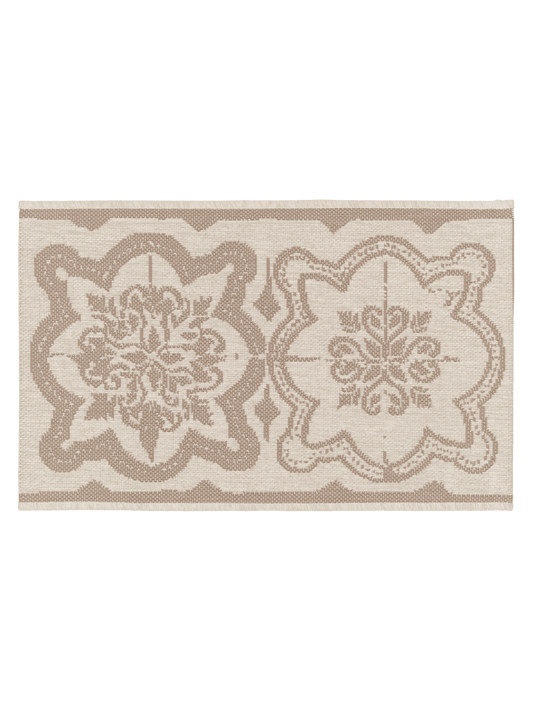 108713-1002; Vallila Kujakatti-kynnysmatto Beige-valkoinen / 50x80 cm 