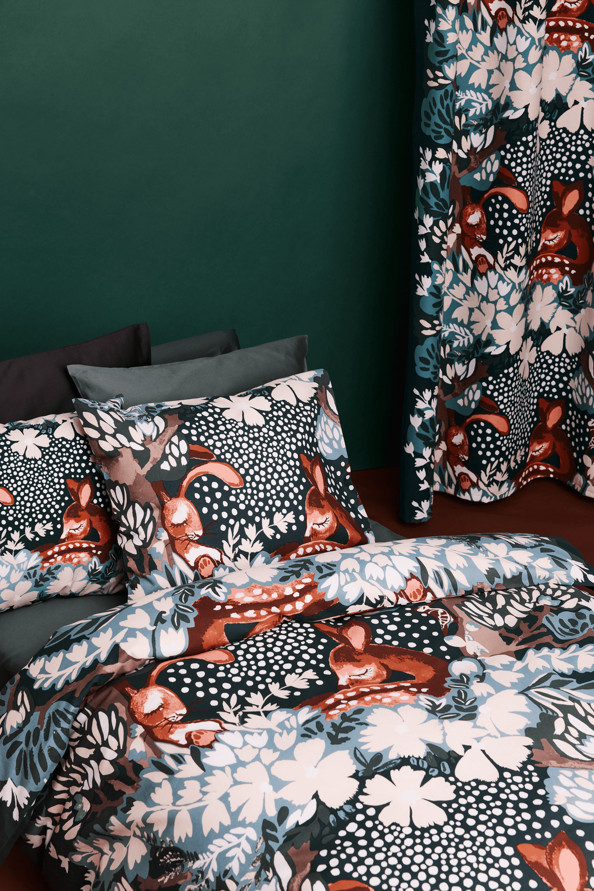 108953-7900_3; Vallila Nokosilla-pussilakanasetti Teal / 150x210 + 50x60 cm 