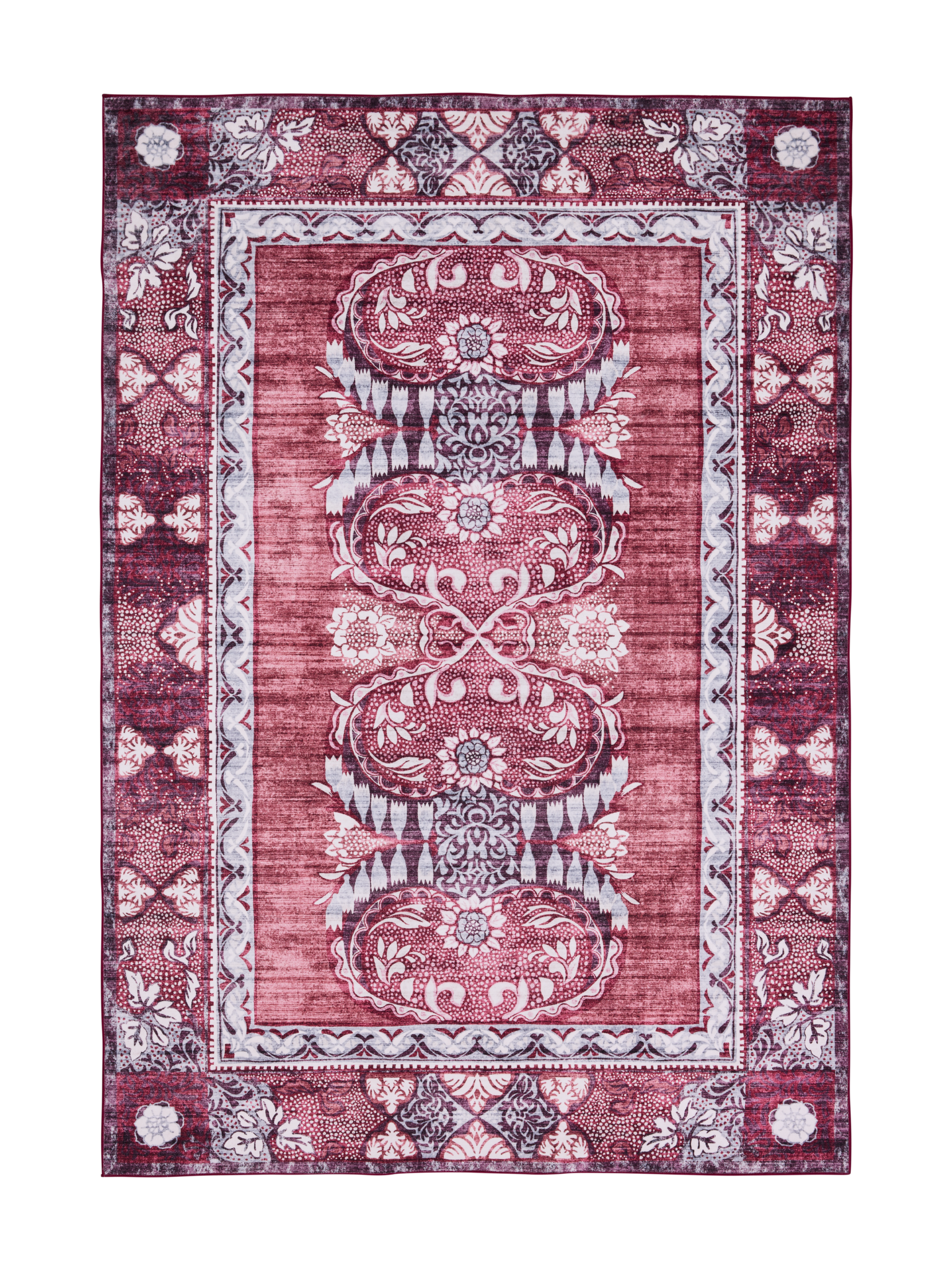 108427-4890; Vallila Sumeri-matto Punainen-harmaa / 200x300 cm 