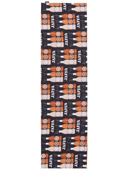 108791-9830; Vallila Jaffa-kaitaliina Harmaa-oranssi / 40x150 cm 