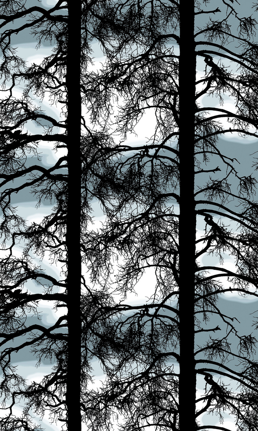 108683-143; Vallila Kelohonka pimentävä kangas 150 cm Harmaa / 150 cm