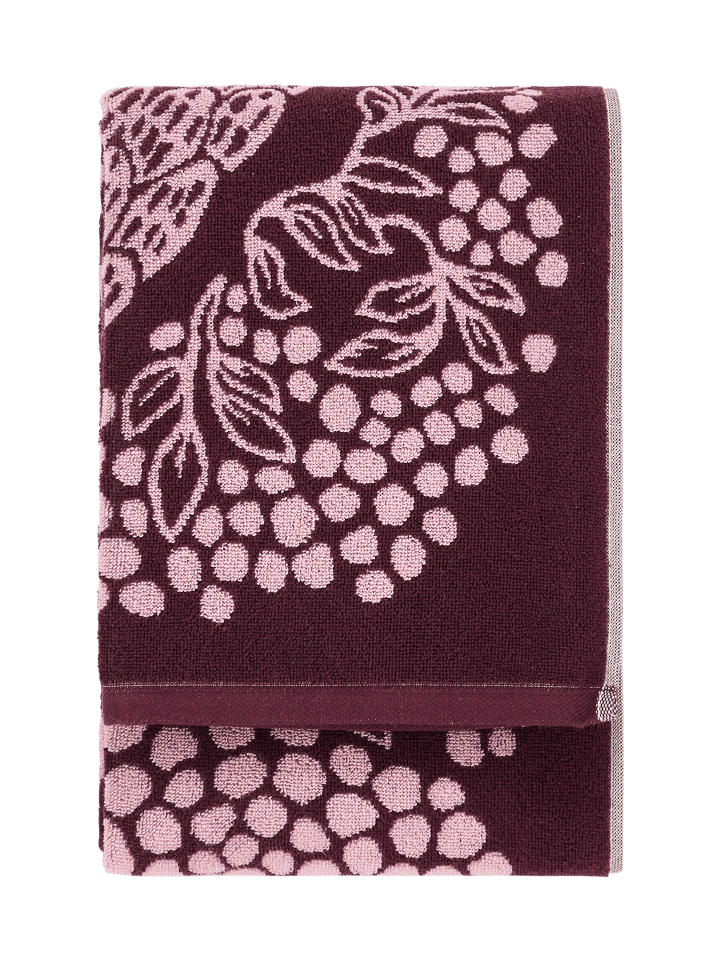 108999-4900_3; Vallila Viserrys-pyyhe Viininpunainen / 70x140 cm 