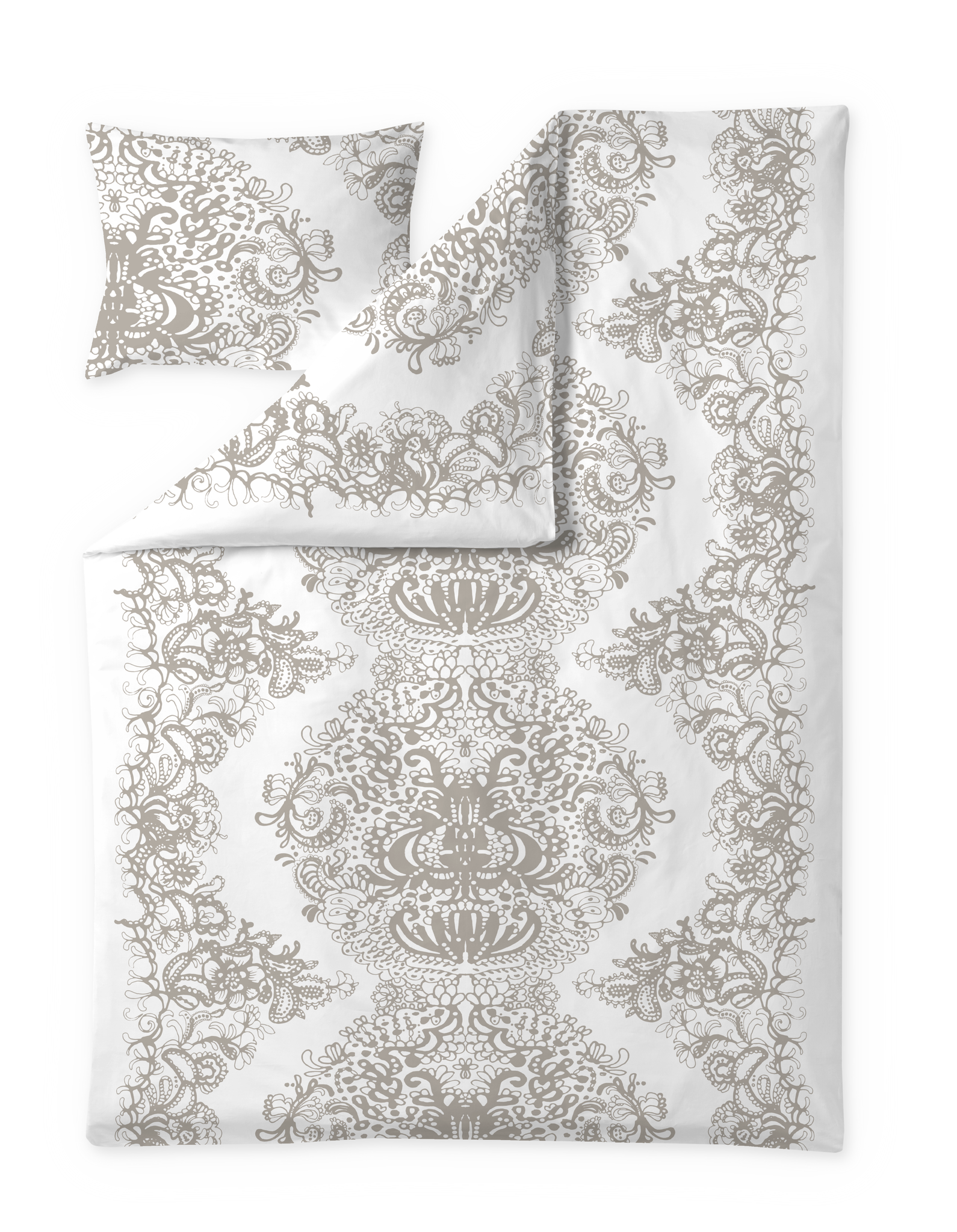 108704-1000; Vallila Mandariini-satiinipussilakanasetti Beige / 150x210 cm 