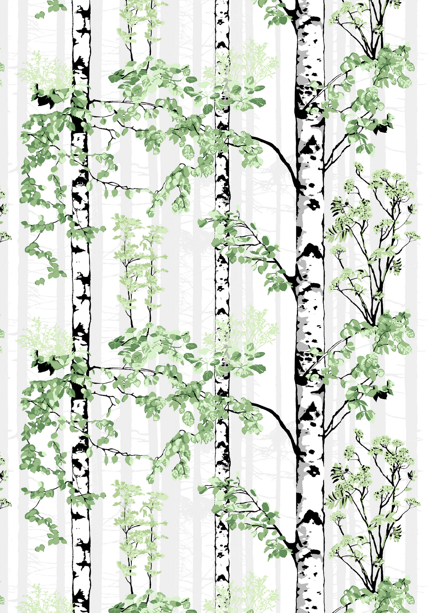 CT001135-5; Vallila Luontopolku-kangas 150 cm Vihreä / 150 cm 