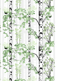 CT001135-5; Vallila Luontopolku-kangas 150 cm Vihreä / 150 cm 