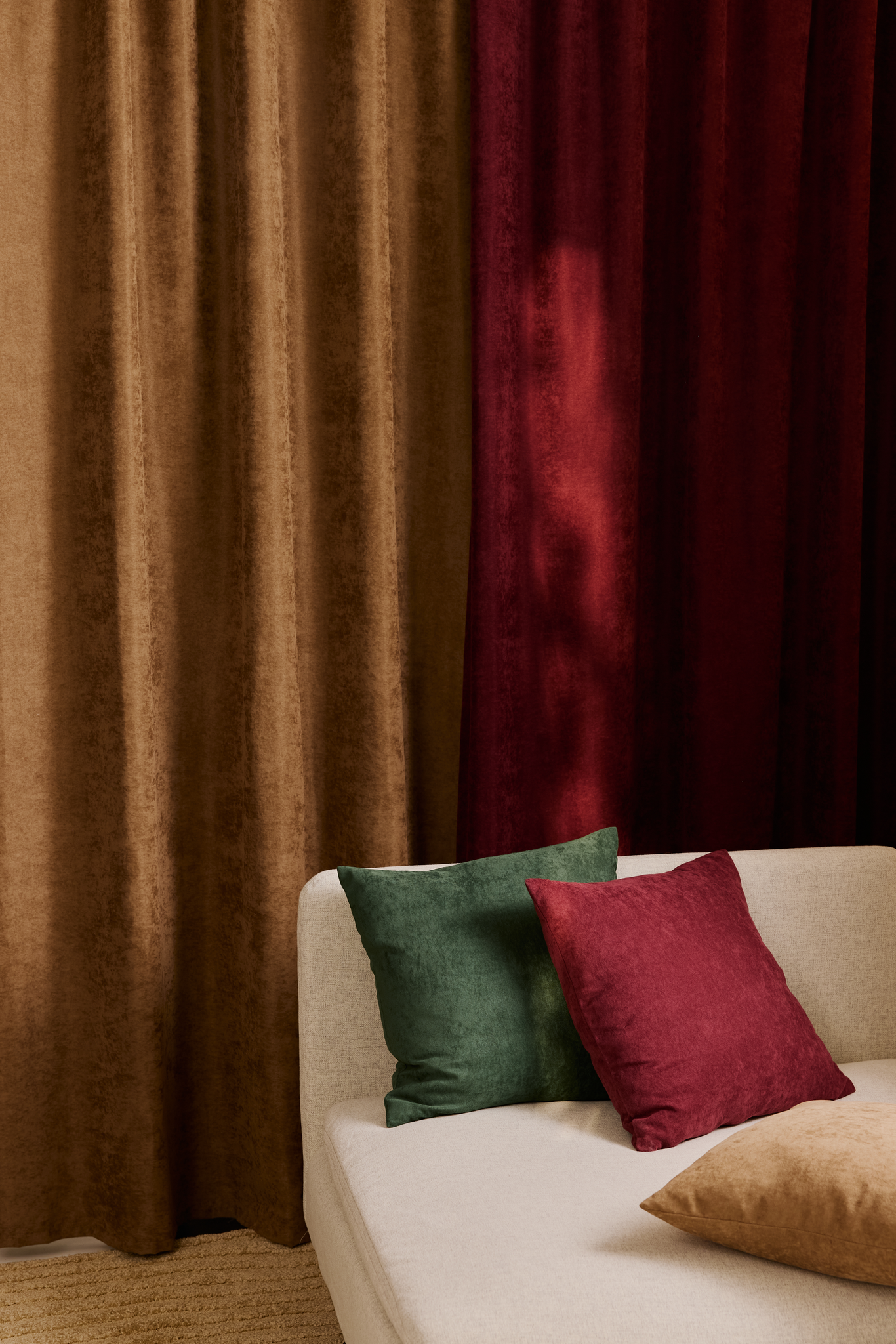 101140-1200_1; Vallila Royal-verho Mokka / 140x250 cm 