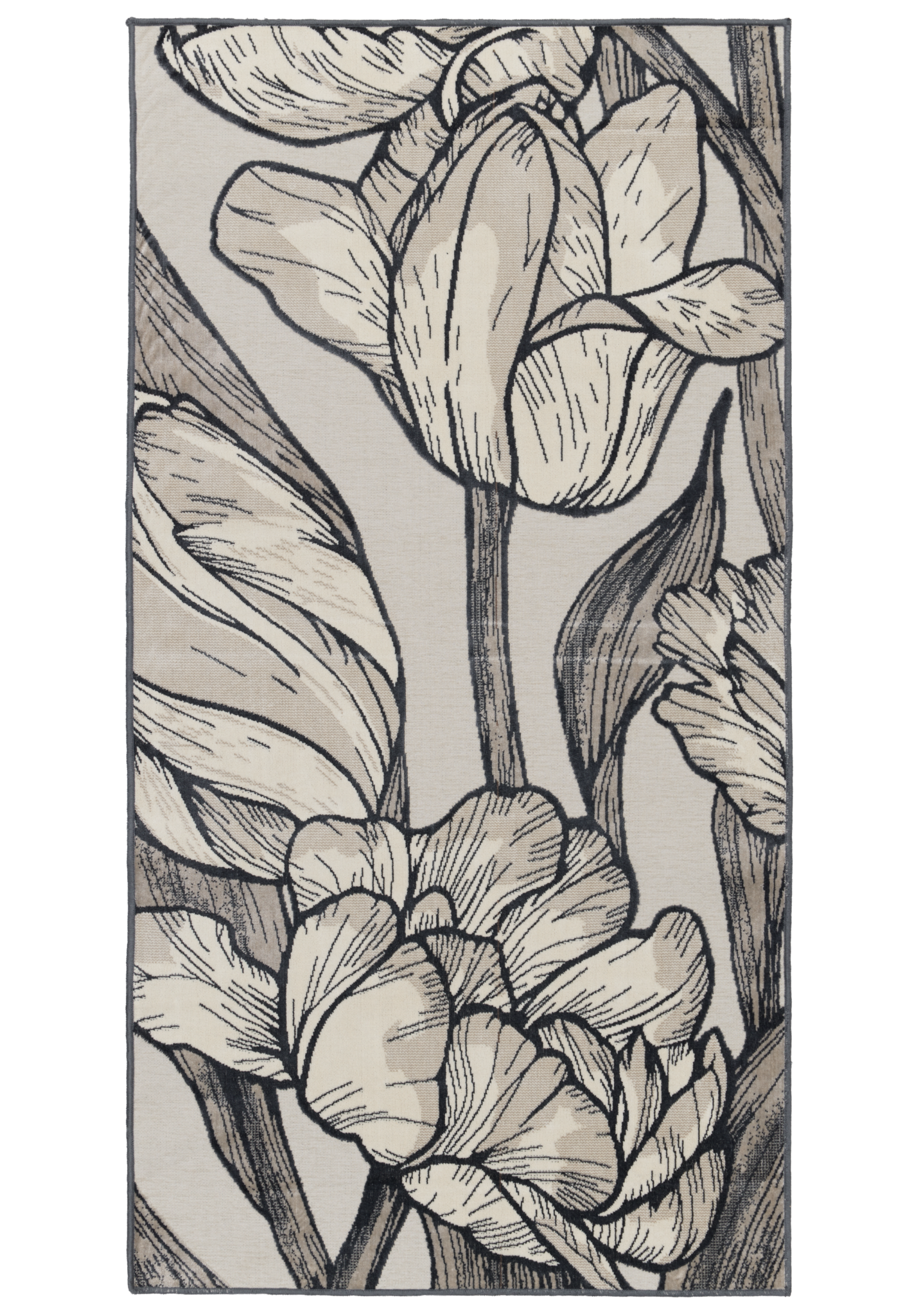 109416-9100; Vallila Kukoistus-käytävämatto Vaaleanharmaa / 80x200 cm 
