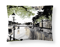 104182-7120; Vallila Aurajoki-tyynyliina Vihreä-keltainen / 50x60 cm 