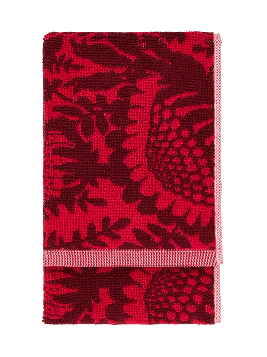101121-4800; Vallila Laululintu-pyyhe Punainen / 50x70 cm 