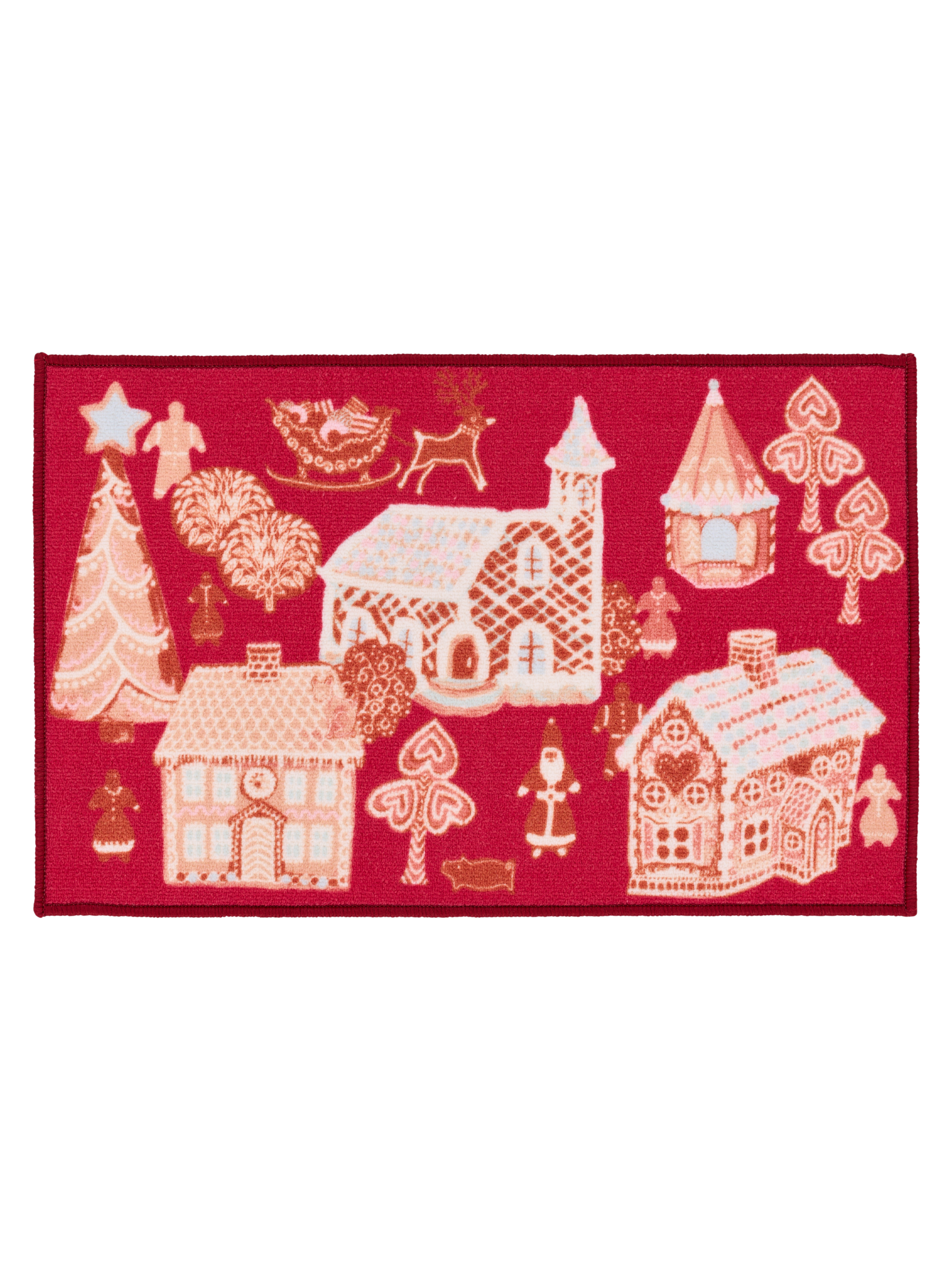 108961-4700; Vallila Piparikylä-kynnysmatto Punainen / 50x80 cm 