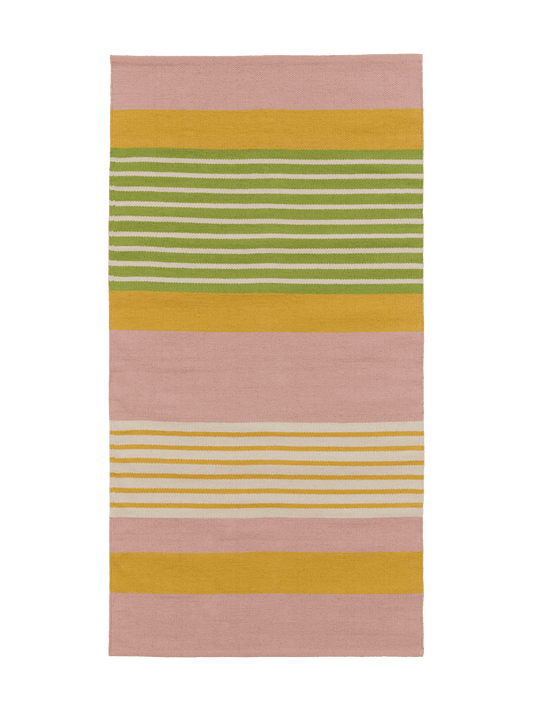 100083-4326; Vallila Pornainen-käytävämatto Pinkki-keltainen / 80x150 cm 