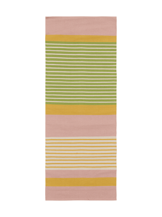 100084-4326; Vallila Pornainen-käytävämatto Pinkki-keltainen / 80x200 cm 