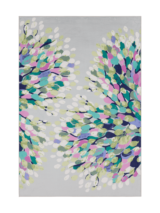 109255-7043; Vallila Aronia-matto Salvianvihreä-pinkki / 200x300 cm 