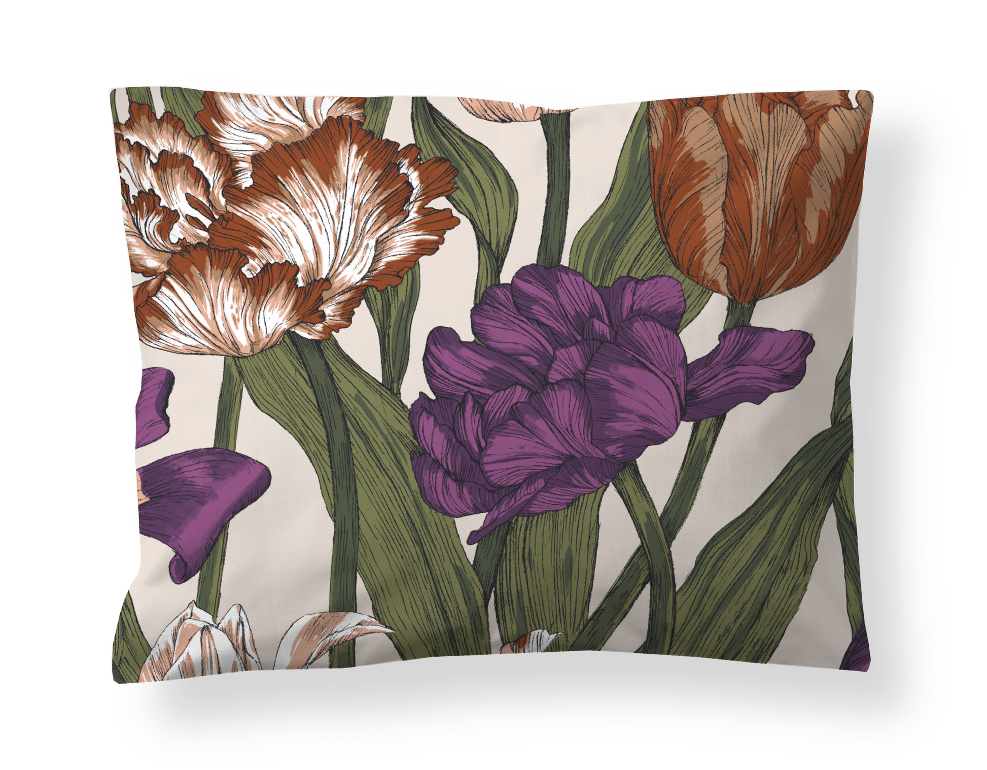109330-3750; Vallila Kukoistus-satiinityynyliina Terra-violetti / 50x60 cm 