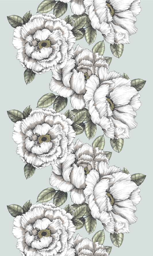 108001-7110; Vallila Alma-vahakangas 145 cm Salvianvihreä / 145 cm 