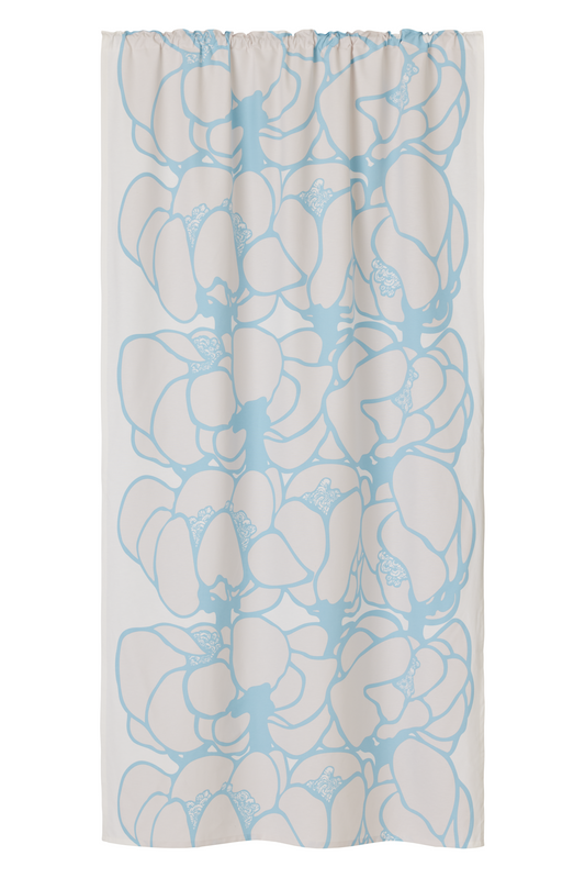 107212-6100; Vallila Makeba-verho Vaaleansininen / 140x250 cm 