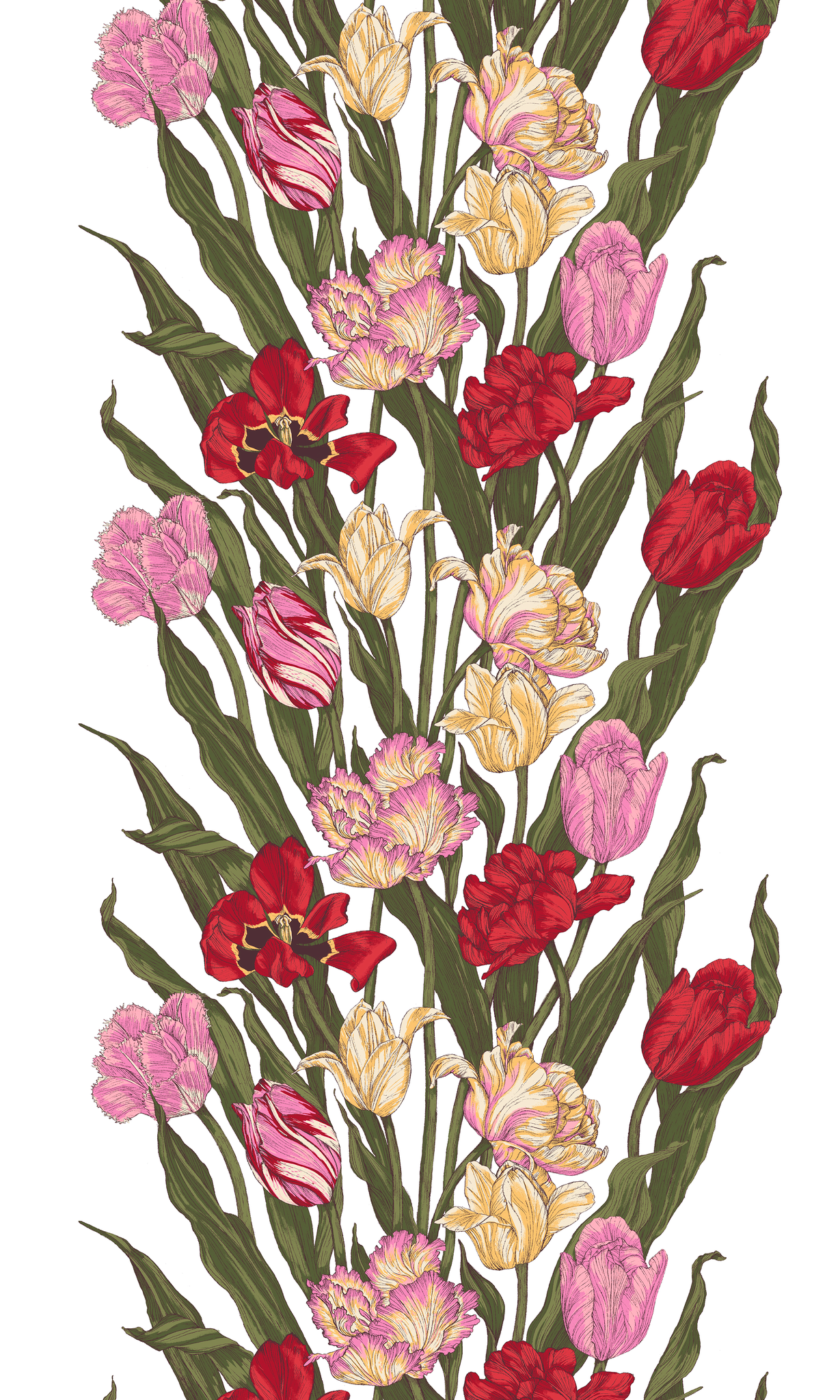 109030-8001; Vallila Kukoistus-vahakangas 145 cm Monivärinen-valkoinen / 145 cm 