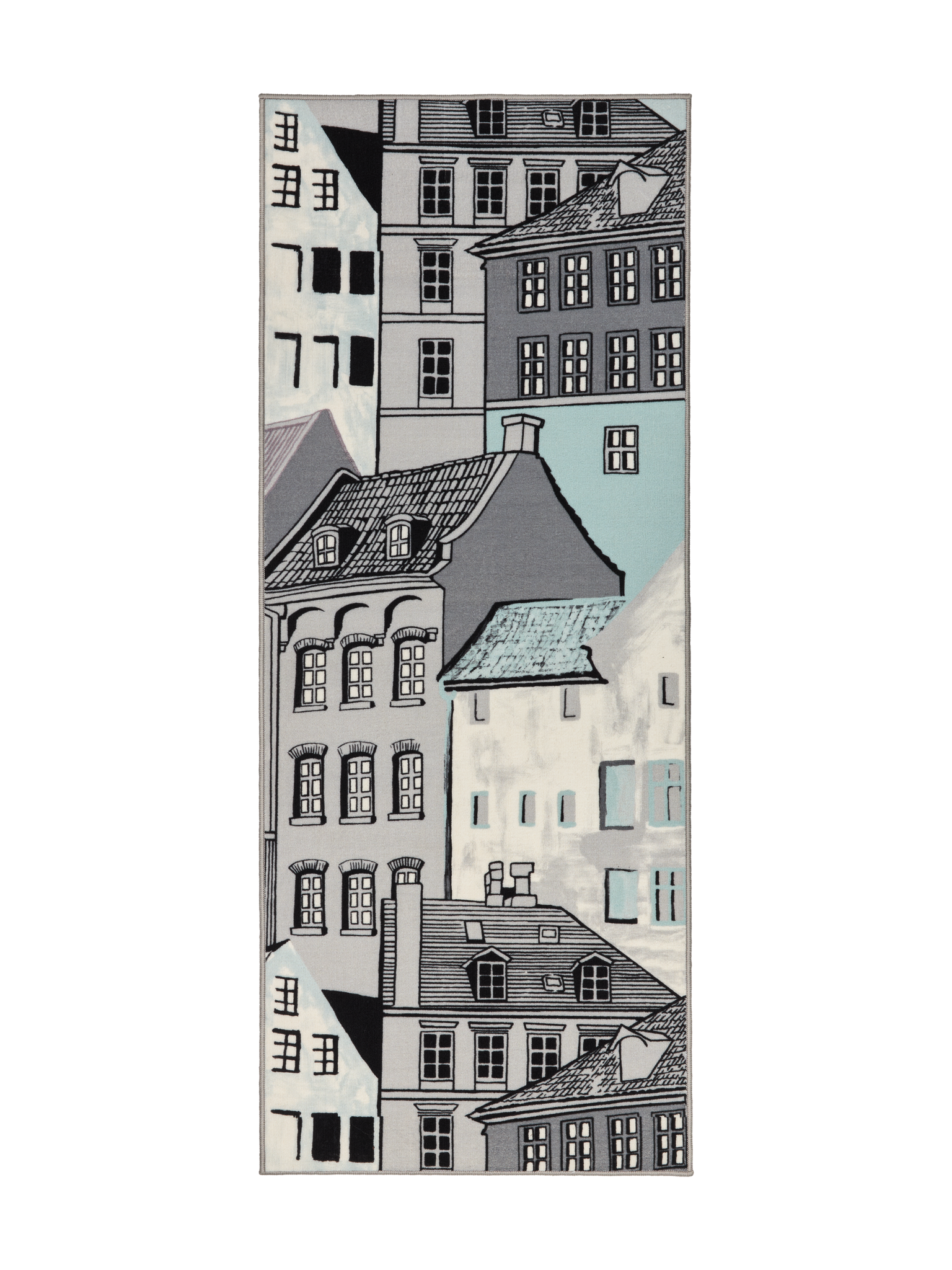 108589-6370; Vallila Kobenhavn-käytävämatto Mintunvihreä / 80x200 cm 