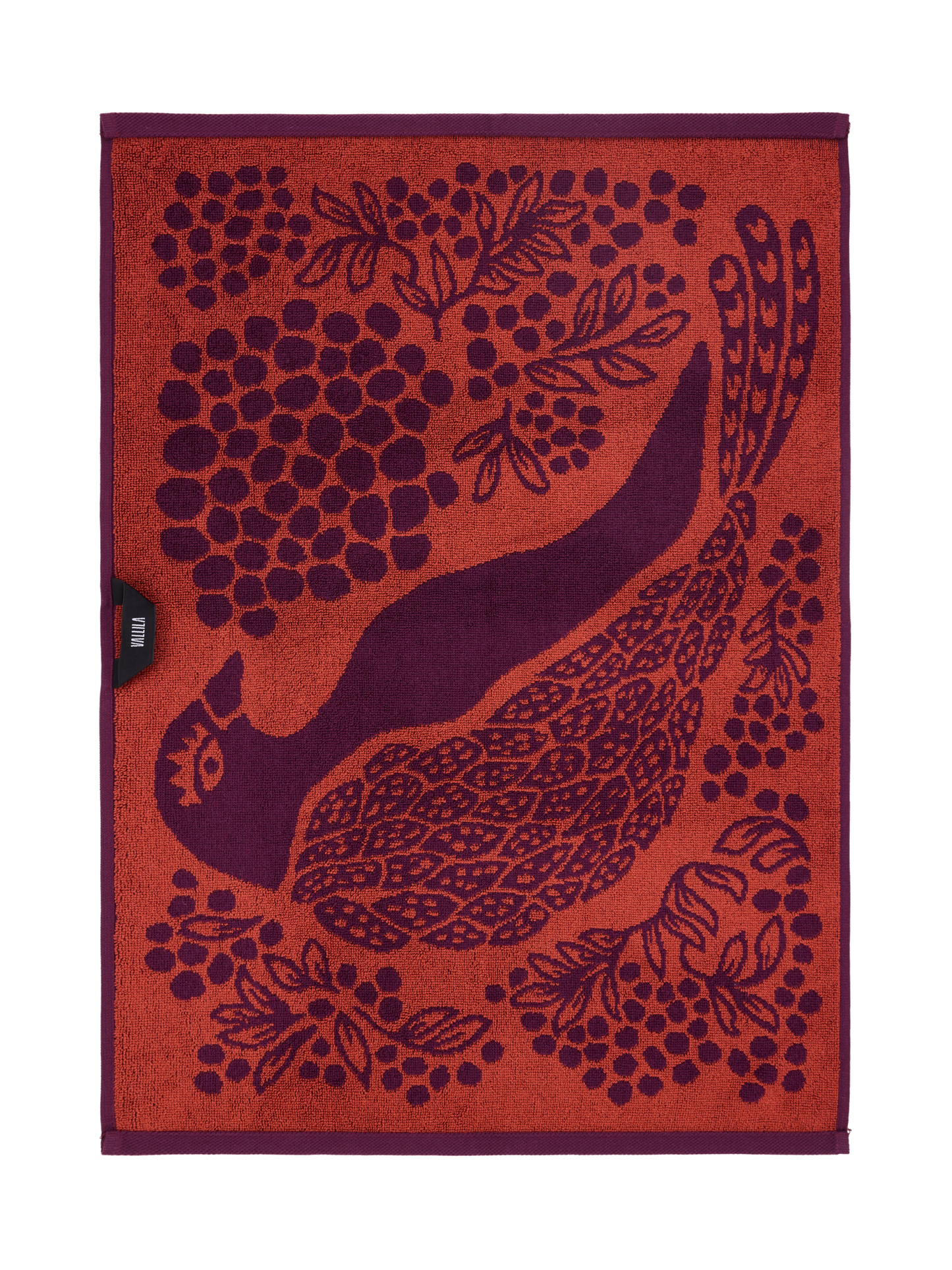 109000-3959_2; Vallila Viserrys-käsipyyhe Terra-violetti / 50x70 cm 