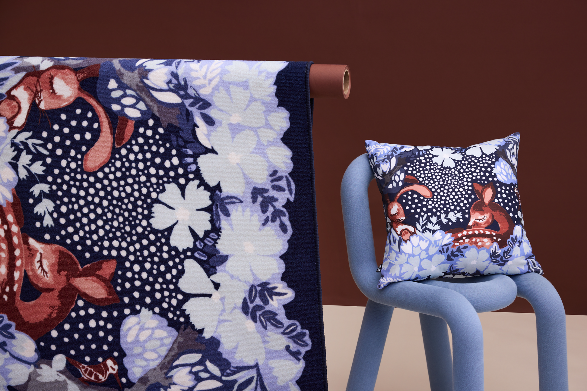 108951-6300_3; Vallila Nokosilla-koristetyynynpäällinen Sininen / 43x43 cm 