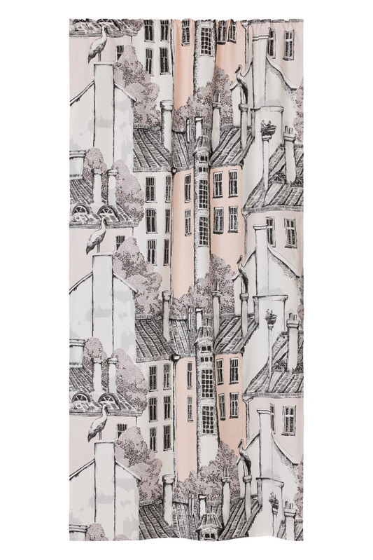 108200-4100; Vallila Korkeuksissa-verho Roosa / 140x250 cm 
