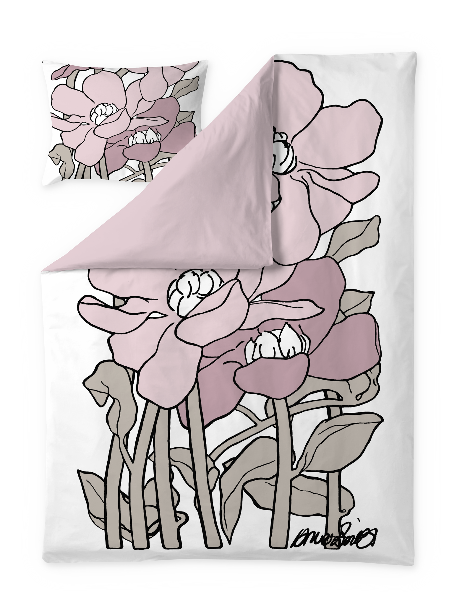 109145-4000; Vallila Olivia-pussilakanasetti Roosa / 150x210 cm 