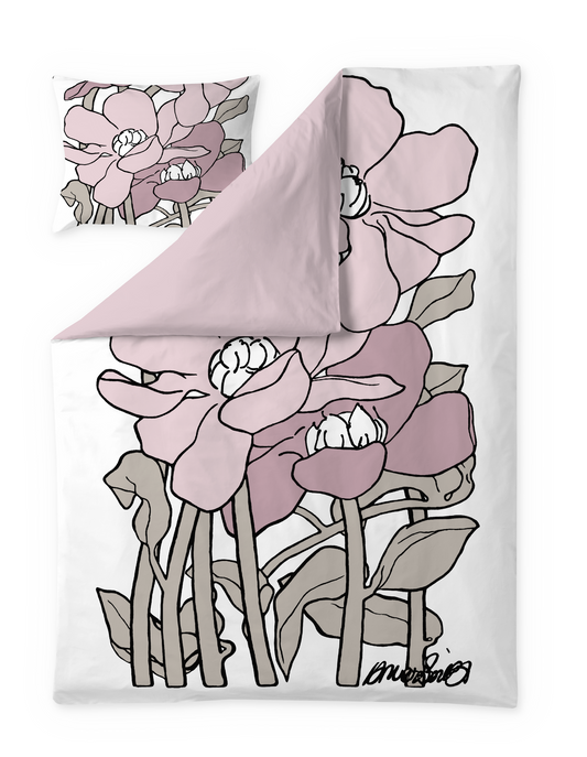 109145-4000; Vallila Olivia-pussilakanasetti Roosa / 150x210 cm 