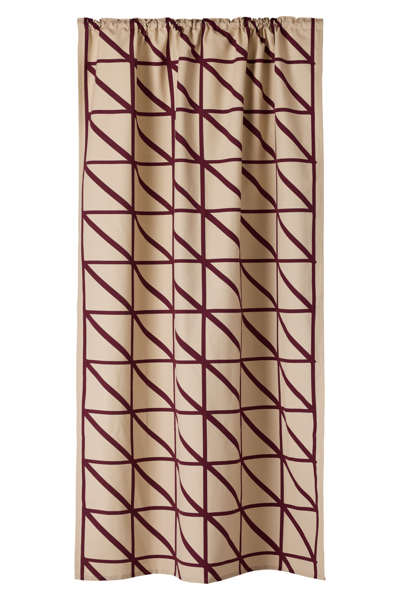 23310-23982-1049CU; Vallila Lucina-verho Beige-viininpunainen / 140x250 cm 