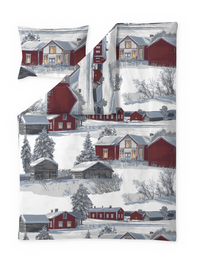 102407-1; Vallila Muisto-pussilakanasetti Punainen / 150x210 cm 