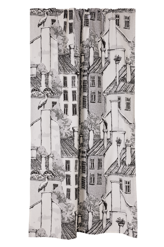 108200-9400; Vallila Korkeuksissa-verho Harmaa / 140x250 cm 