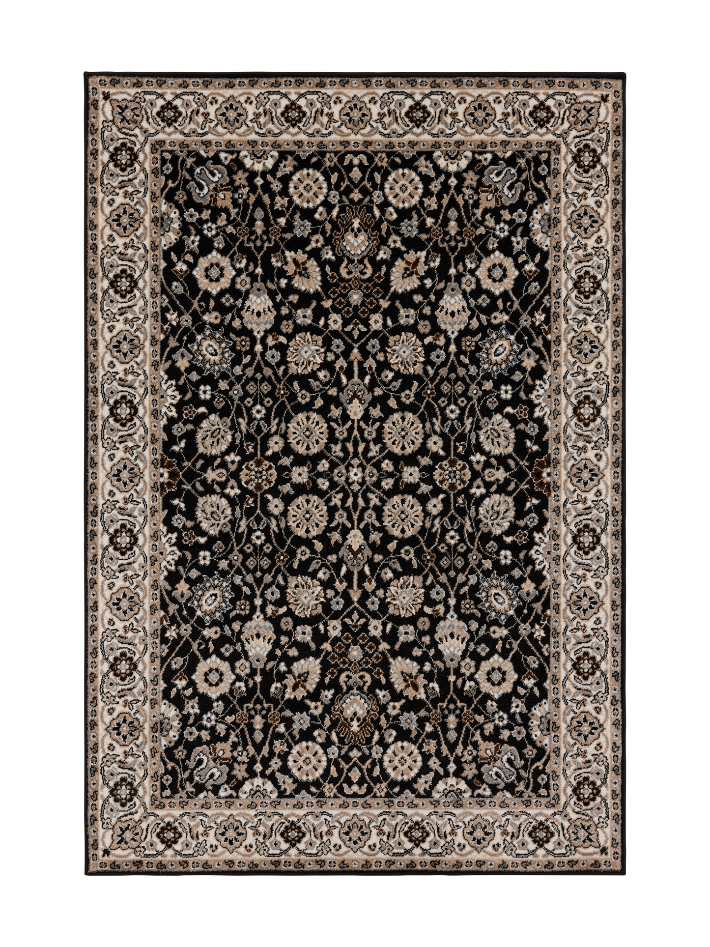 109271-9910; Vallila Kaneli-matto Musta-beige / 160x230 cm 