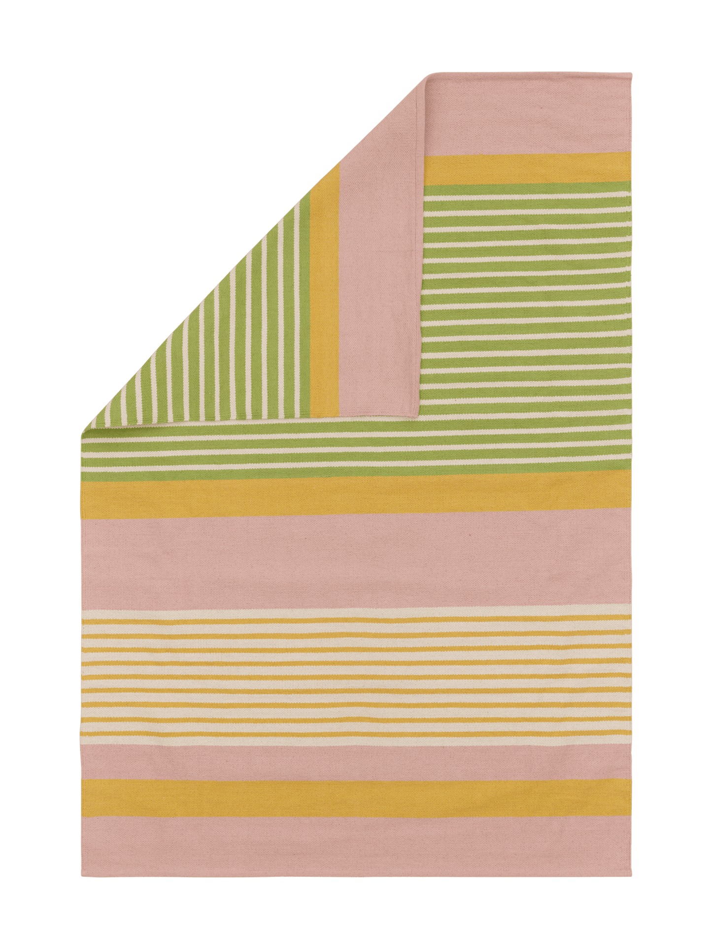 109266-4326_5; Vallila Pornainen-matto Pinkki-keltainen / 140x200 cm 