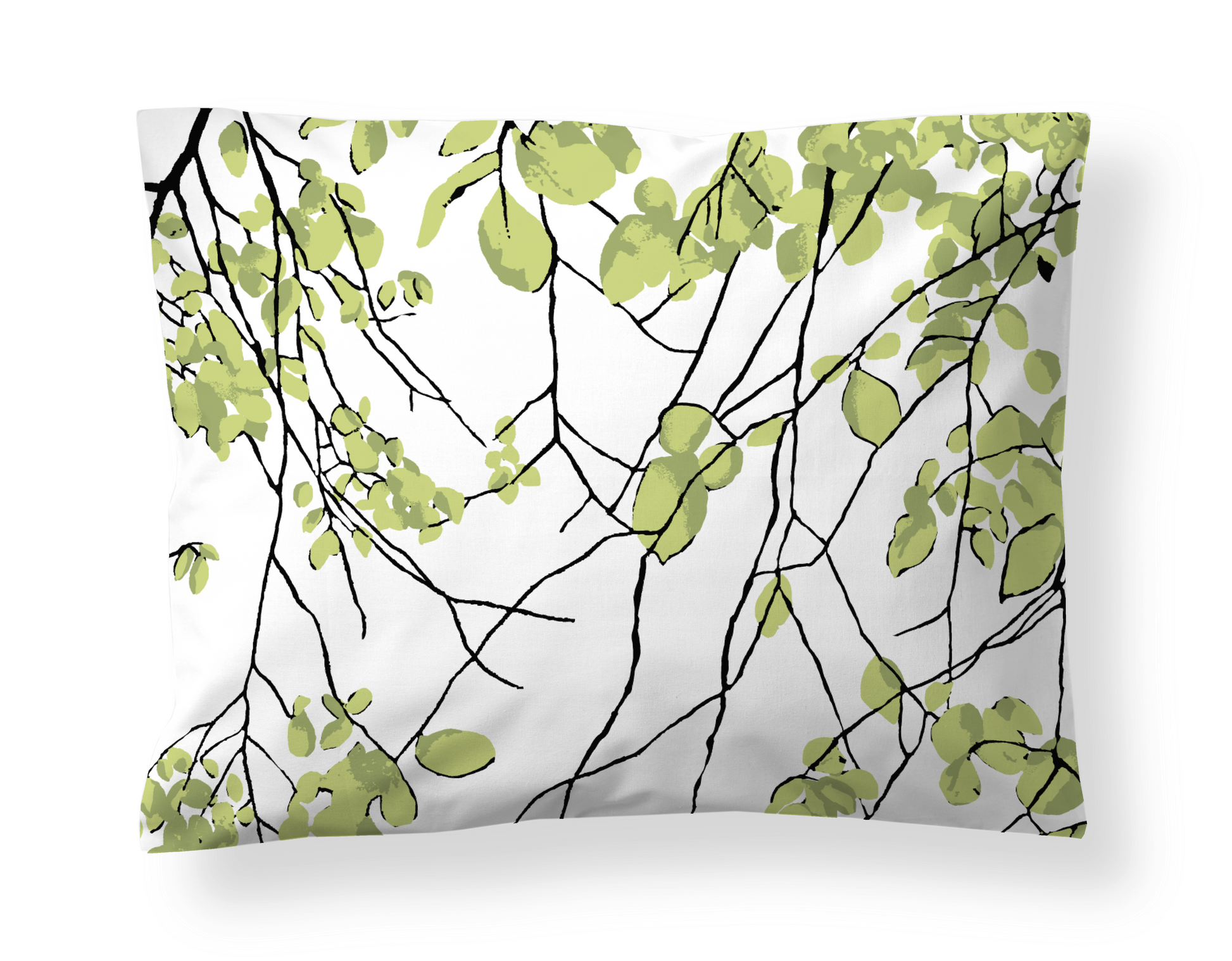 107249-9; Vallila Lehtisade-tyynyliina Lehdenvihreä / 50x60 cm 