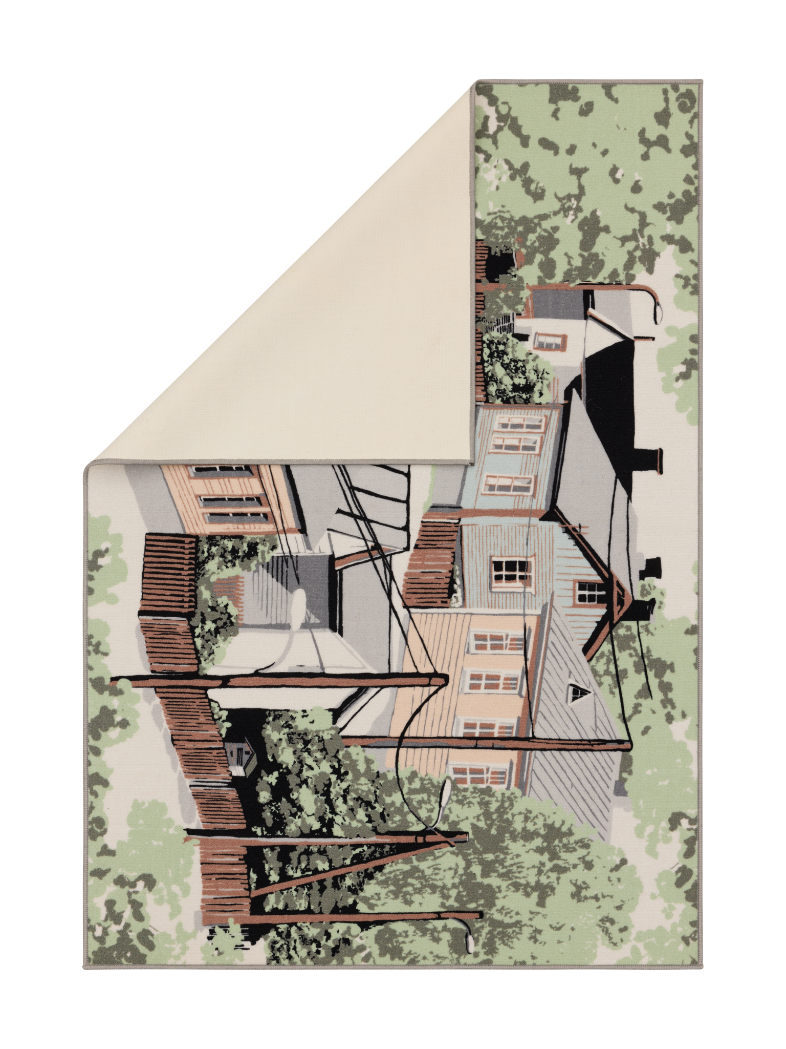 109079-7100_4; Vallila Naapurusto-matto Mintunvihreä / 133x190 cm 