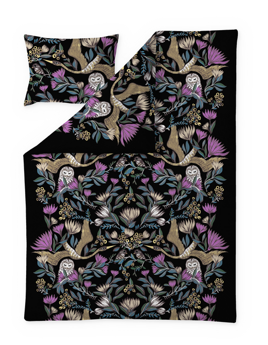 106825-8000; Vallila Lemmittyni-satiinipussilakanasetti Monivärinen / 150x210 cm 