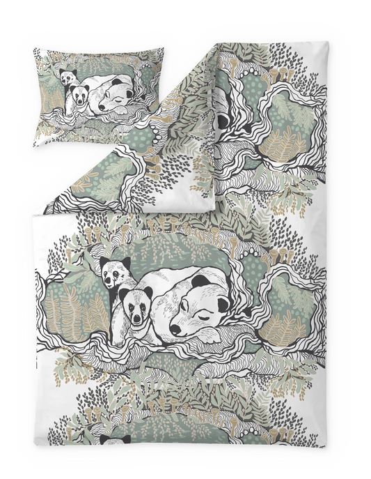 109040-7110; Vallila Unikeot-pussilakanasetti Mintunvihreä / 150x210 cm 