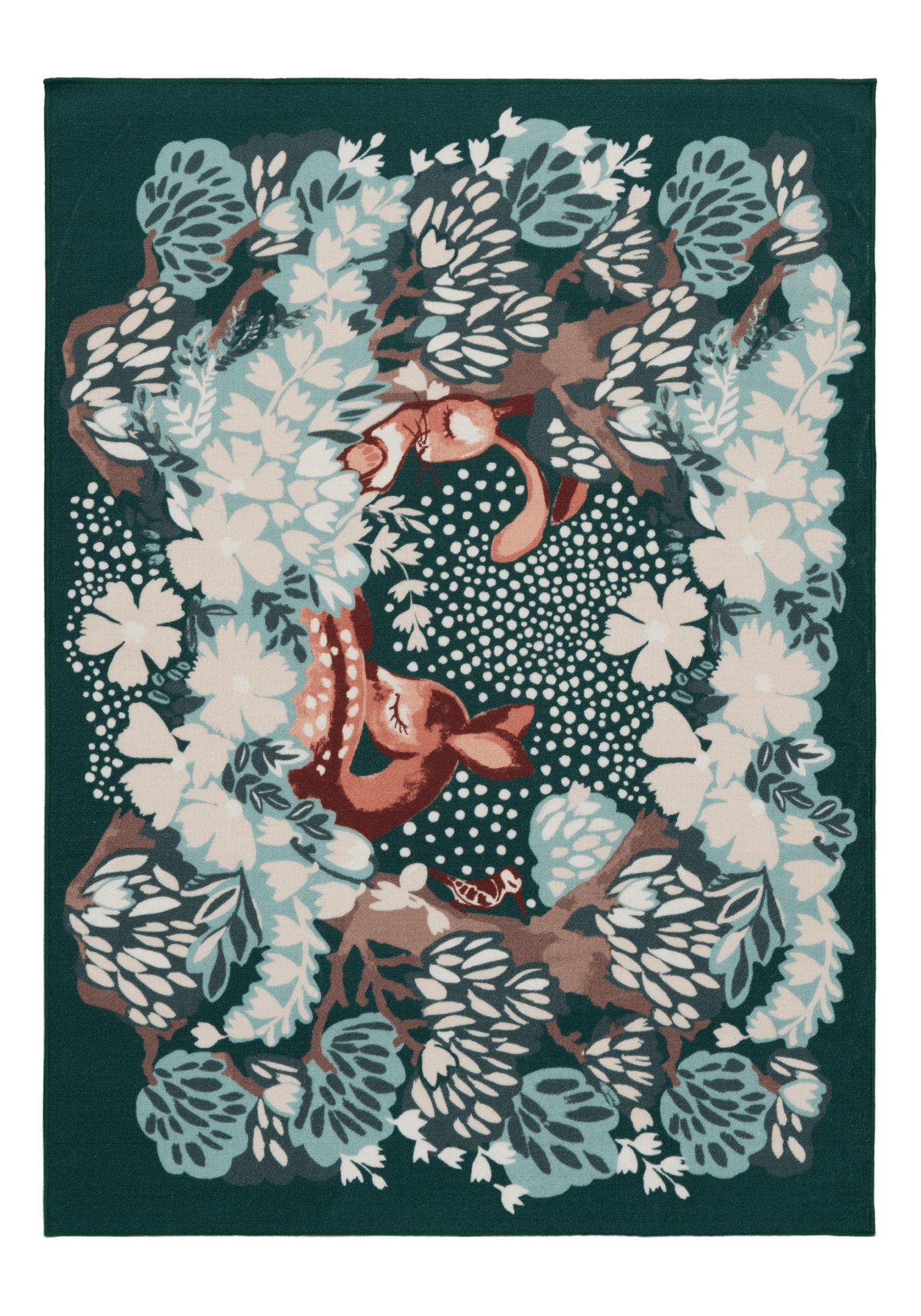 108965-7900; Vallila Nokosilla-matto Teal / 133x190 cm 