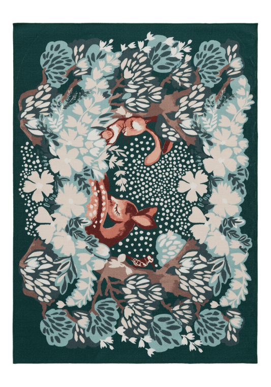 108965-7900; Vallila Nokosilla-matto Teal / 133x190 cm 
