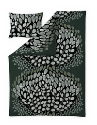 108536-7700; Vallila Sydänkukka-pussilakanasetti Vihreä / 150x210 cm 