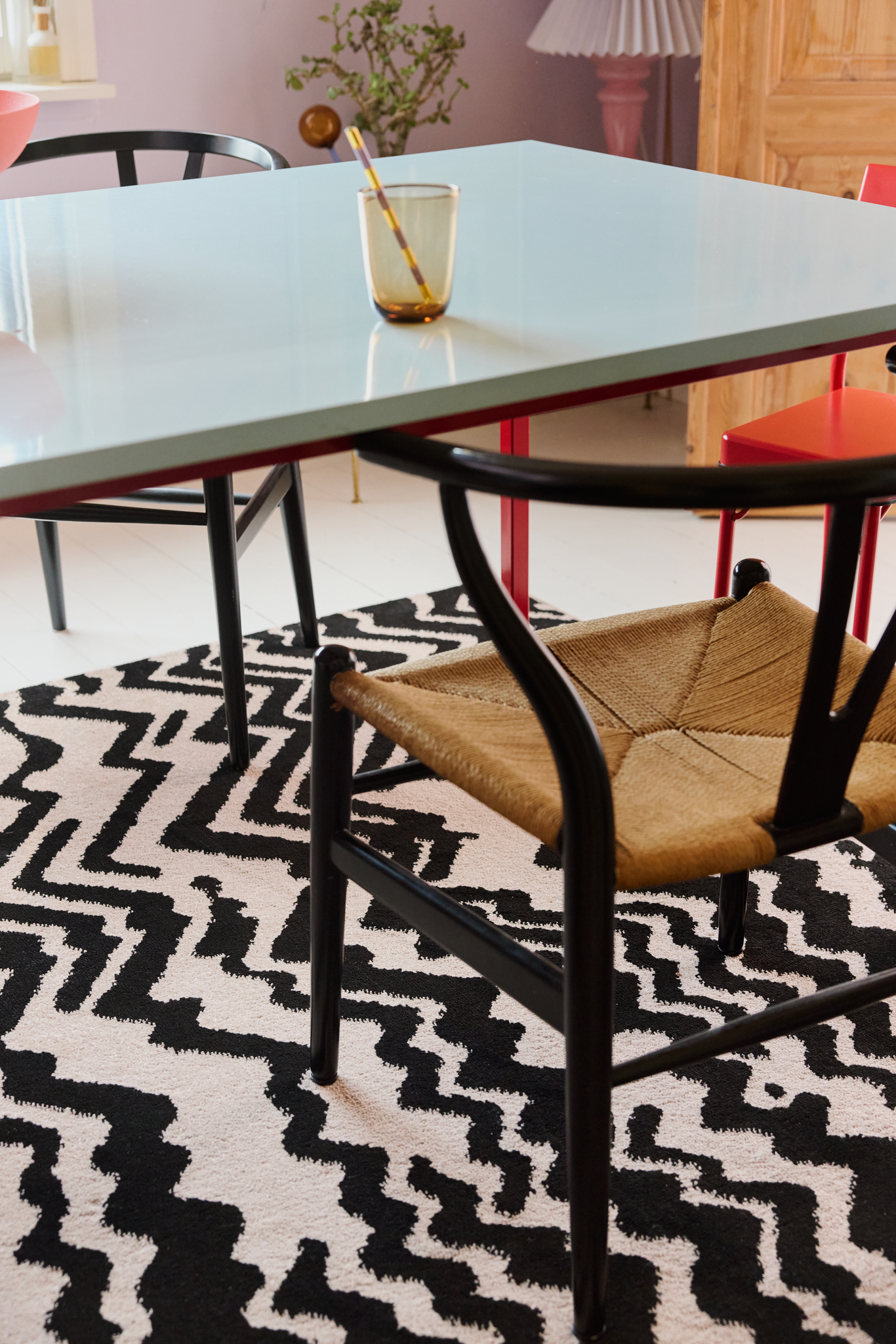 109363-1099_2; Vallila Zebra-käytävämatto Beige-musta / 80x230 cm 
