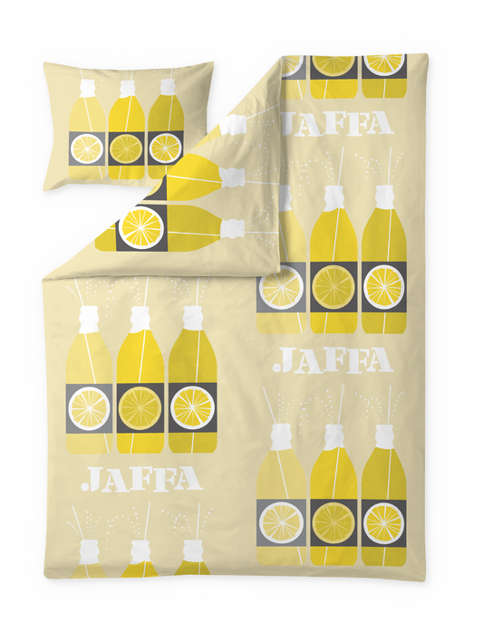 106792-2100; Vallila Jaffa-pussilakanasetti Keltainen / 150x210 cm 